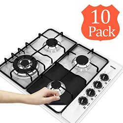 10-Pack Reusable Gas Stove Burner Covers, Wehome Non-stick Stovetop Burner Liners Gas Range Prot ...