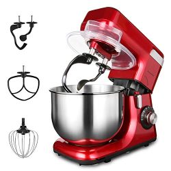 LASANTEC 550W Stand Mixer LST-55 8-Speed 5.5L Double Shaft Stepless Automatic Tilt-Head Electric ...