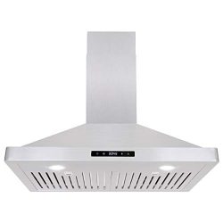 Cosmo 63175S 30-in Wall-Mount Range Hood 760-CFM with Ducted / Ductless Convertible Duct, Ceilin ...