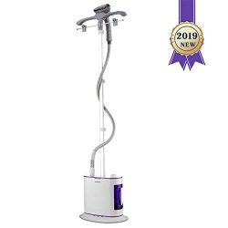 Homeleader Garment Steamer 1300W, Full Size Steamer for Clothes with 1.8L Water Tank, Fabric Bru ...