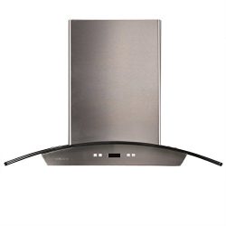 CAVALIERE 36″ Island Mounted Stainless Steel/Glass Kitchen Range Hood 900 CFM SV218D-I36