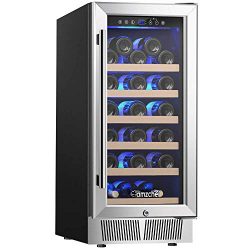 Wine Cooler, Built-in Wine Cooler, AMZCHEF 15” Wine Refrigerator, 31 Bottle, Freestanding, ...