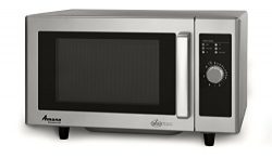 Amana RMS10DS Light-Duty Commercial Microwave Oven with Dial Timer, Stainless Steel, 120-Volts,  ...