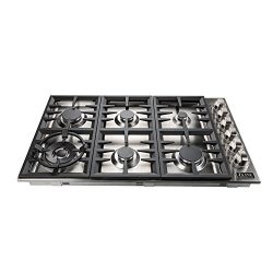 ZLINE 36 in. Dropin Cooktop with 6 Gas Burners (RC36)