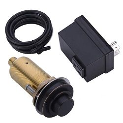SINKINGDOM SinkTop Air Switch Kit (Full Brass) for Garbage Disposal, Cordles (Oil Rubbed Bronze)