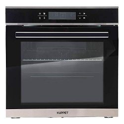 KUPPET 24″ Electric Single Wall Oven with 10 Functions, Tempered Glass, Digital Display, T ...