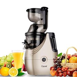 Caynel Whole Slow Masticating Cold Press Juicer Extractor Quiet Durable Motor, 3″ Big Mout ...