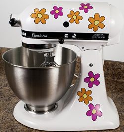 Hippy Flowers Daisy Decals for Kitchen Mixers