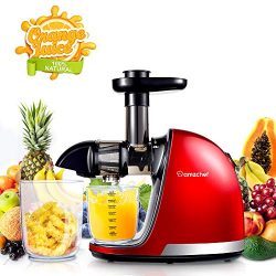 Slow Masticating Juicer,AMZCHEF Juicer Extractor Professional Machine with Quiet Motor/Reverse F ...