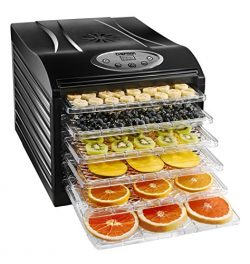 Chefman Food Dehydrator Machine Professional Electric Multi-Tier Food Preserver, Meat or Beef Je ...