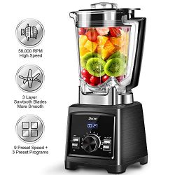 Professional Blender, 1450W Smoothie Blender with 72 Oz BPA-Free Pitcher, 58000 RPM High Speed B ...