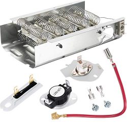 279838 Dryer Heating Element, 3392519 Thermal Fuse and 279816 Thermostat Dryer Replacement Kit C ...