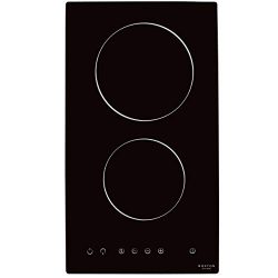 NOXTON Ceramic Cooktop Built-in 2 Burners Electric Stove Electric Hob With Touch Control Child L ...