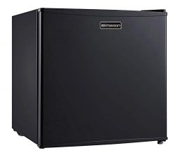 Emerson CR160BE 1.6 Cubic Foot Compact Single Door Refrigerator cu. ft, Black