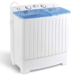 SUPER DEAL 2IN1 Mini Compact Twin Tub Washing Machine 17.6lbs Washer + Spinner Combo, with Timer ...