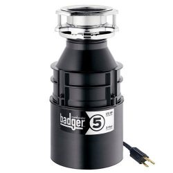 InSinkErator Badger 5 Garbage Disposal with Power Cord, 1/2 HP (Renewed)