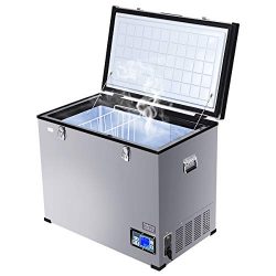 COSTWAY Compressor Refrigerator Freezer, 121 Quart Car Travel Refrigerator Freezer Portable and  ...