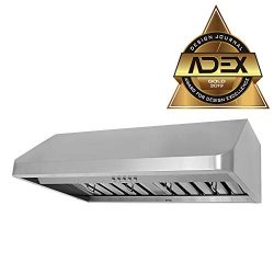 KOBE CHX9130SQB-1 Brillia 30-inch Under Cabinet Range Hood, 3-Speed, 680 CFM, LED Lights, Baffle ...