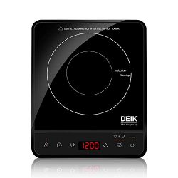 Induction Cooktop, Deik Induction Burner 1800W Sensor Touch with Child Safety Lock, Portable Ind ...