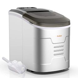 Colzer Portable Electronic Ice Maker Machine，Countertop Ice Maker,Make 9 Ice Cubes within 6-13  ...