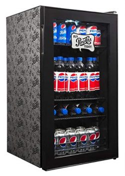 Pepsi Beverage Refrigerator Cooler with 126 Can Capacity, Mini Bar Beer Fridge with Right Hinge  ...