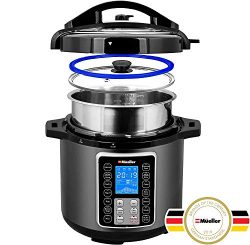 Mueller UltraPot 6Q Pressure Cooker Instant Crock 10 in 1 Pot with German ThermaV Tech, Cook 2 D ...