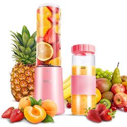 Portable Blender, 2019 New Glass Smoothie Blender,Personal Fruit Mixer Juicer Cup Small Travel B ...