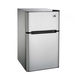 Igloo FR834 3.2 cu. ft. 2-Door Reversible Refrigerator and Freezer, Stainless Steel, Silver by S ...