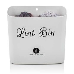Lint Holder Bin for Laundry Room by A.J.A. & More | Space Saving Waste Bin with Magnetic Str ...