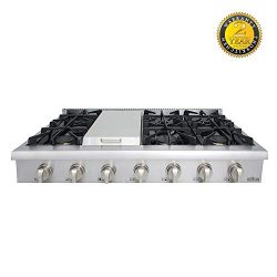 Thor kitchen Gas Rangetop/Cook Top with 6 Sealed Burners 48 – Inch, Stainless Steel HRT4806U