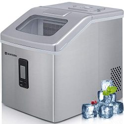 Sentern Portable Electric Clear Ice Maker Machine Stainless Steel Countertop Ice Making Machine  ...