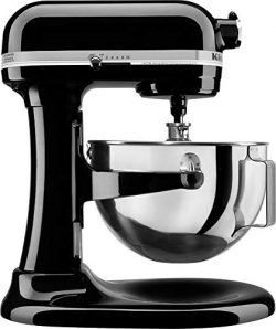 KitchenAid Professional 5 Plus Stand Mixer RKV25G0XOB, 5-Quart, Onyx Black, (Renewed)