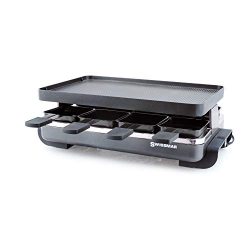 Swissmar KF-77041 Classic 8-Person Raclette with Reversible Cast Aluminum Non-Stick Grill Plate/ ...