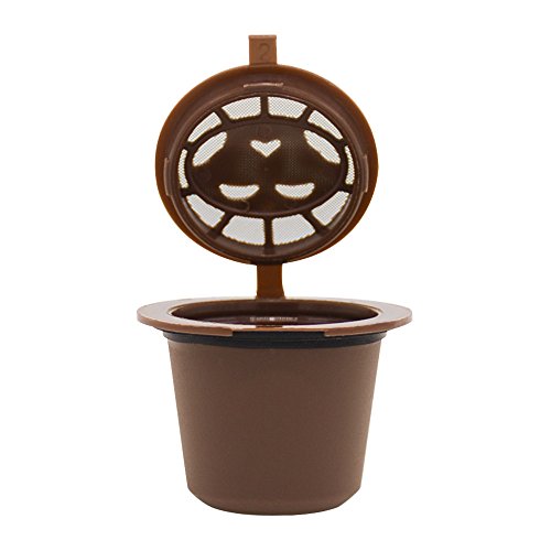 Hot Sale!UMFun Refillable Reusable Coffee Capsules Pods For Nespresso Machines Filter (B)