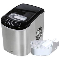 Portable Ice Maker Machine Counter Top Make 26lbs Daily Ice Cubes Ready in 6 Minutes Electric Ic ...