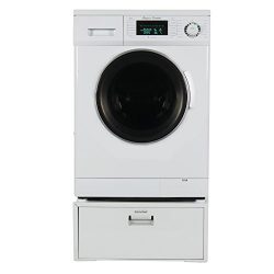 Equator Super Combo Washer-Dryer EZ 4400 11″ High Pedestal with Storage drawer, in White