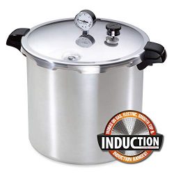 Presto 01784 23-Quart Induction Compatible Pressure Canner, 23qt, Polished Aluminum