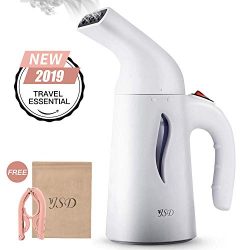 JSD Steamer for Clothes, 7 in 1 Travel Garment Steamers, 150ml Powerful Handheld Fabric Steamer  ...