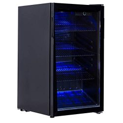 BeUniqueToday 120 Can Beverage Mini Refrigerator With Glass Door, Beverage Mini Refrigerator Wit ...