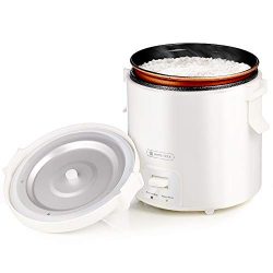 1.0L Mini Rice Cooker,WHITE TIGER Portable Travel Steamer Small,15 Minutes Fast Cooking, Removab ...