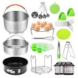 Antimi 21PCS Pressure Cooker Accessories Set For Instant Pot 5,6,8 QT, Steamer Basket, Springfor ...