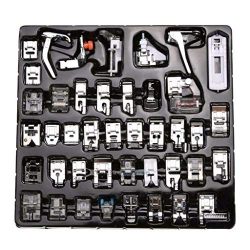 certainPL 52 Pcs Domestic Sewing Machine Presser Foot Feet Set Compatible for Babylock, Singer,  ...