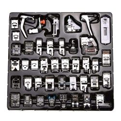 certainPL 52 Pcs Domestic Sewing Machine Presser Foot Feet Set Compatible for Babylock, Singer,  ...