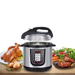 Geek Chef 6 Quart 11-in-1 Multi-Use Programmable Electric Pressure Cooker, Sous Vide Function, S ...