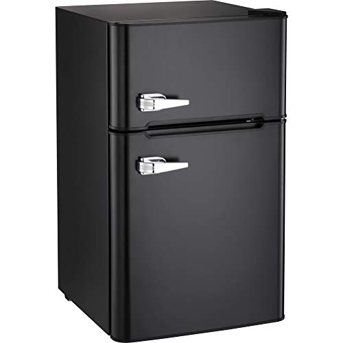 Kismile Compact Refrigerator, 2 Door Refrigerator and Freezer, Dorm or ...