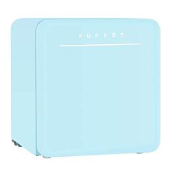 KUPPRT Classic Retro Compact Refrigerator Single Door, Mini Fridge with Freezer, Small Drink Chi ...