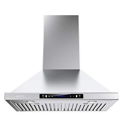 IKTCH Wall Mount Range Hood 30 inch Gesture Sensing & Touch Control Switch Panel Kitchen Ven ...