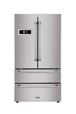 Thor Kitchen Automatic Ice-maker, 36inch Refrigerator with Counter Depth French Door