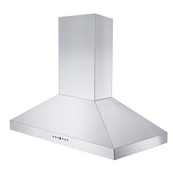 Z Line KL3-36 Z Line 760 CFM Wall Mount Range Hood, 36″, Stainless Steel