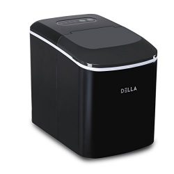 Della  Countertop Portable Ice Maker Ice Cube Ready in 7 Mins – 26lbs/24 hrs  Water Bottle ...